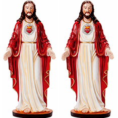 Praying fiberglass christ jesus statue